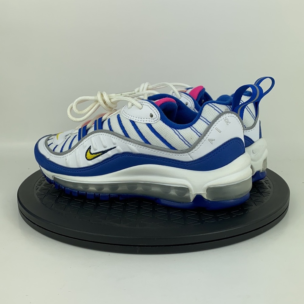Nike Air Max 98 GS White/Blue Athletic Running Shoes BV4872-101 Women's Size 5.5 - Picture 7 of 12